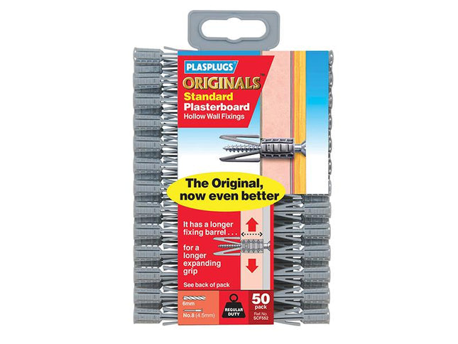 PLASPLUGS Scf 552 Originals Plasterboard Fixings Pack Of 50