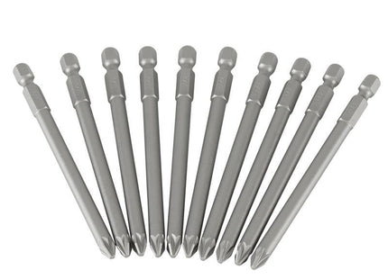 Stanley Tools Pozidriv 2Pt Power Bit 100Mm (Box Of 10)