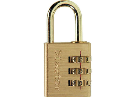 Master Lock Brass Finish 30Mm 3-Digit Combination Padlock