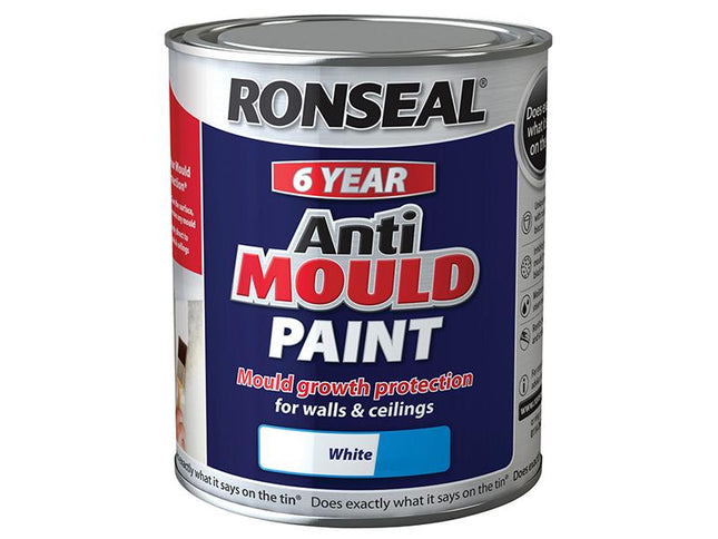 Ronseal 6 Year Anti Mould Paint White Matt 750Ml