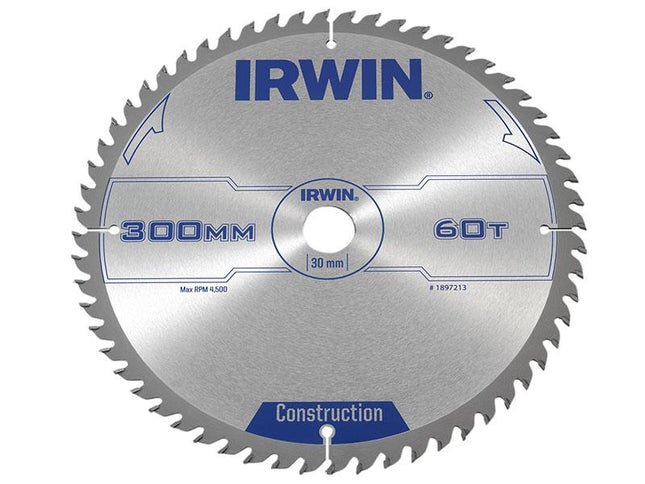 IRWIN General Purpose Table & Mitre Saw Blade 300 X 30Mm X 60T Atb