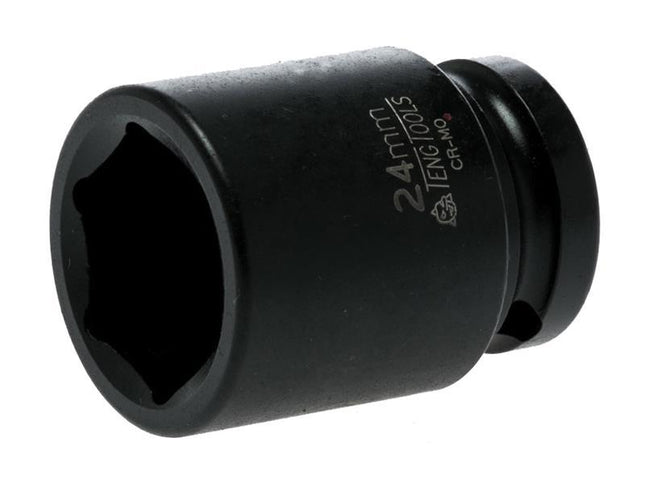 Teng Impact Socket Hexagon 6 Point 1/2In Drive 24Mm