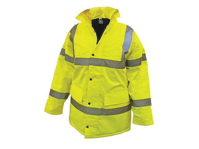 Scan Hi-Vis Yellow Motorway Jacket - Xxl (52In)