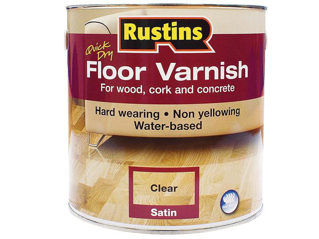 Rustins Quick Dry Floor Varnish Satin 1 Litre