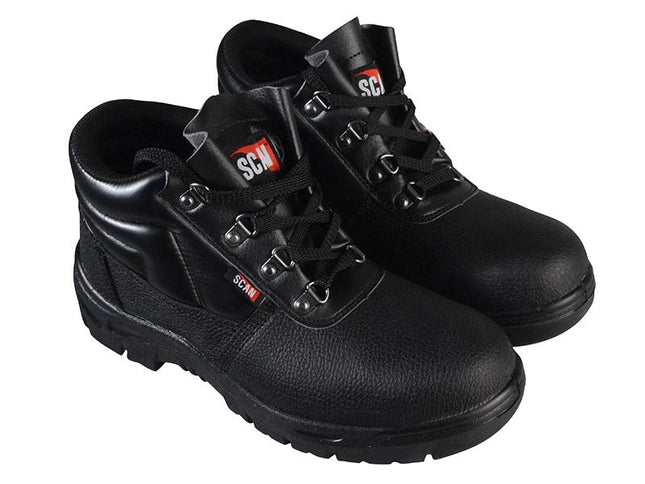 Scan 4 D-Ring Chukka Black Safety Boots Uk 8 Euro 42