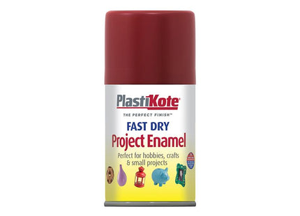 Plastikote Fast Dry Enamel Aerosol Metallic Red 100Ml