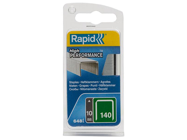 RAPID 140/10Nb 10Mm Galvanised Staples Narrow Box 650