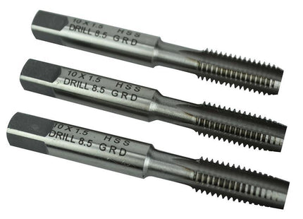 Faithfull Hss Straight Flute Tap Set M10 X 1.50, 3 Piece
