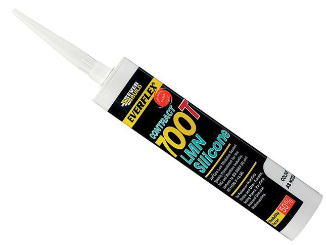 Everbuild Pvcu & Roofing Silicone Sealant C3 White 700T