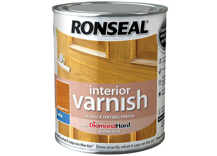 Ronseal Interior Varnish Quick Dry Satin Antique Pine 750Ml