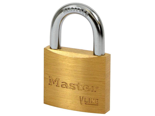 Master Lock V Line Brass 40Mm Padlock - Keyed Alike 4232