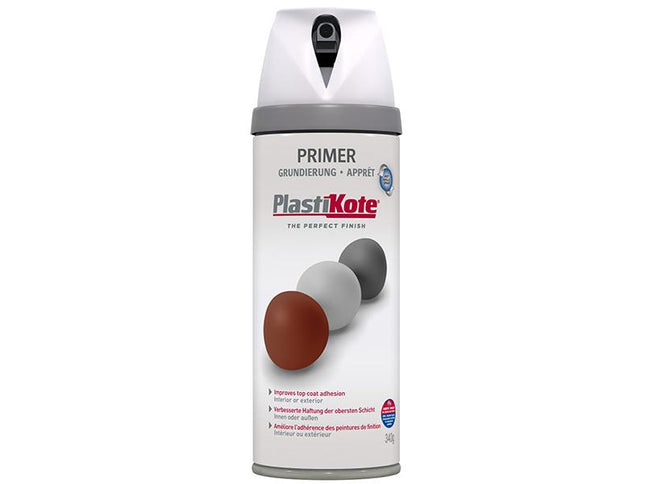 Plastikote Twist & Spray Primer White 400Ml