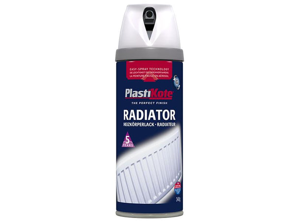 Plastikote Twist & Spray Radiator Satin White 400Ml