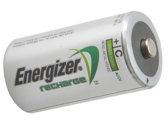 Energizer C Cell Rechargeable Power Plus Batteries Rc2500 Mah Pack Of 2