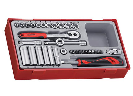 Teng Tt1435 35 Piece Socket Set 4-13Mm - 1/4In Drive