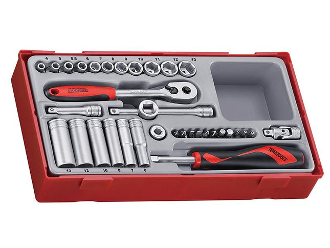 Teng Tt1435 35 Piece Socket Set 4-13Mm - 1/4In Drive