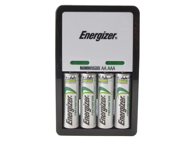 Energizer Compact Charger + 4 X Aa 1300 Mah Batteries