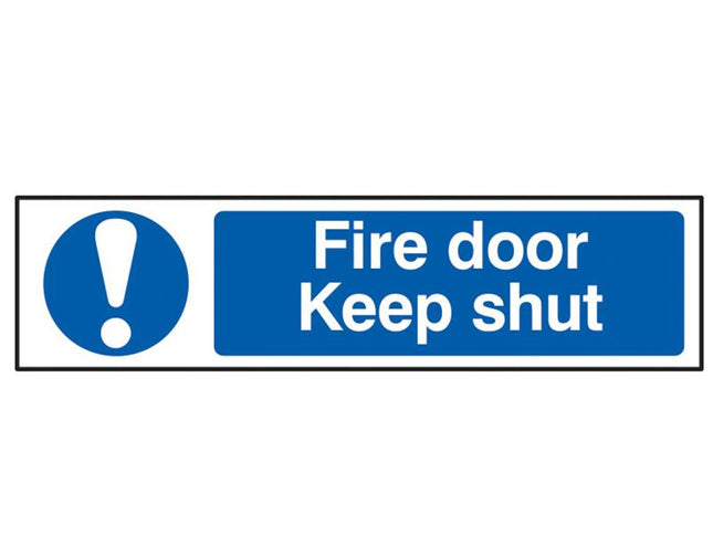 Scan Fire Door Keep Shut - Pvc 200 X 50Mm