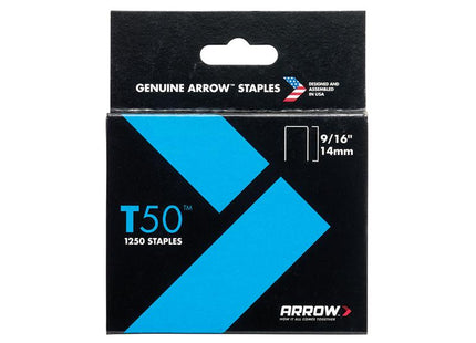 ARROW T50 Staples 14Mm (9/16In) Box 1250