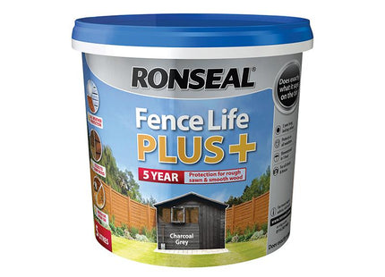 Ronseal Fence Life Plus+ Charcoal Grey 5 Litre