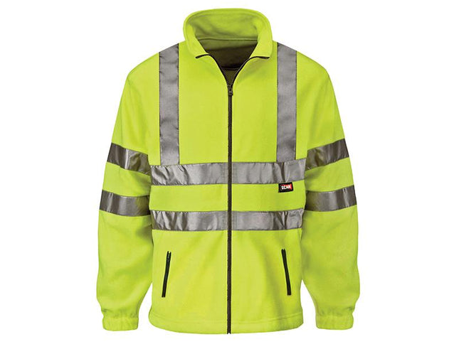 Scan Hi-Vis Yellow Full Zip Fleece - L (42In)
