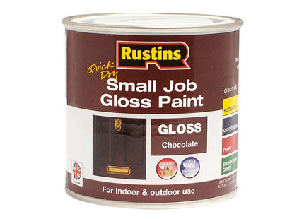 Rustins Quick Dry Small Job Gloss Paint Chocolate 250Ml