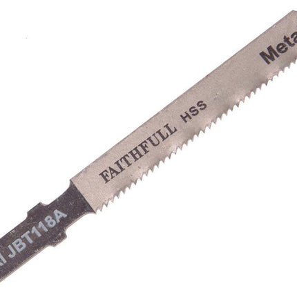 Faithfull 8009-Hss Metal Cutting Jigsaw Blades Pack Of 5 T118A