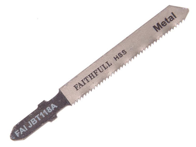 Faithfull 8009-Hss Metal Cutting Jigsaw Blades Pack Of 5 T118A