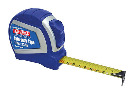 Faithfull Auto-Lock Tape 10M/33Ft (Width 25Mm)