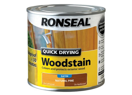 Ronseal Woodstain Quick Dry Satin Natural Pine 250Ml