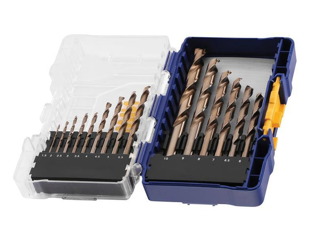 IRWIN HSS Cobalt Drill Bit Set, 15 Piece