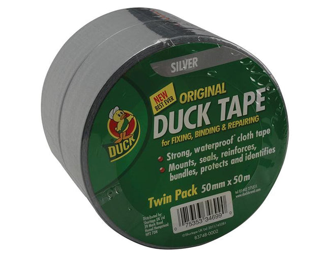 Shurtape Duck Tape Original 50Mm X 50M Silver (Pack Of 2)