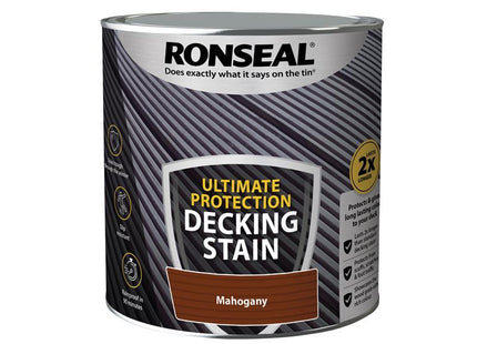 Ronseal Ultimate Protection Decking Stain Rich Mahogany 2.5 litre