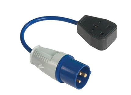Faithfull Power Plus Fly Lead 240 Volt 3 Pin Plug To 240V 3 Pin Socket & 35Cm Lead