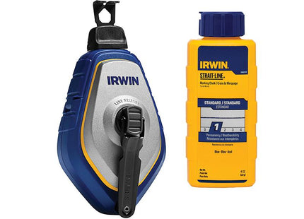 Irwin Strait-Line Hpp Chalk Reel Set 30M & Blue 113G Chalk