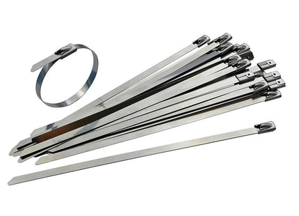 Faithfull Stainless Steel Cable Ties 4.6 X 290Mm (Pack 50)