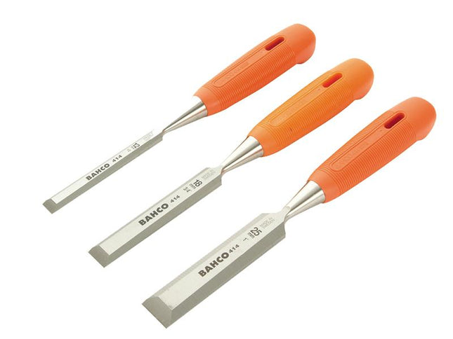 Bahco 414 Bevel Edge Chisel Set Of 3