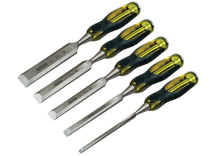 Stanley Tools Fatmax Bevel Edge Chisel With Thru Tang Set Of 5