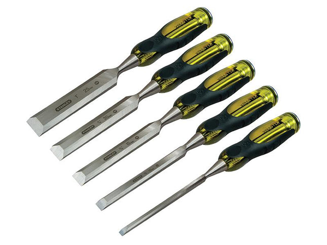 Stanley Tools Fatmax Bevel Edge Chisel With Thru Tang Set Of 5