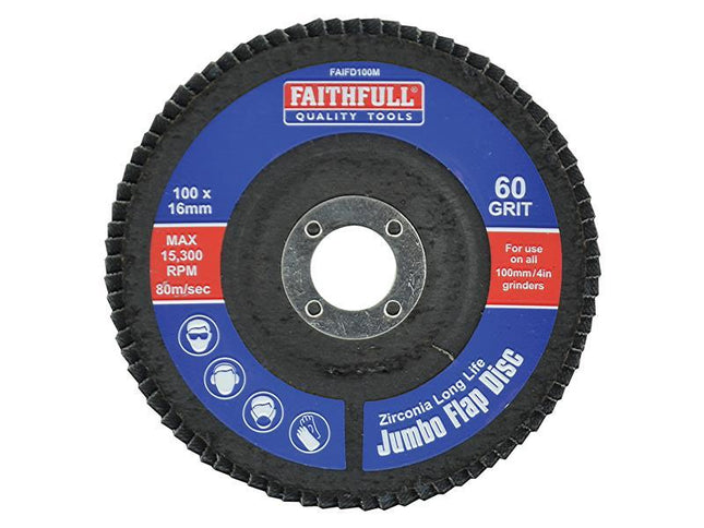 Faithfull Flap Disc 100Mm Medium