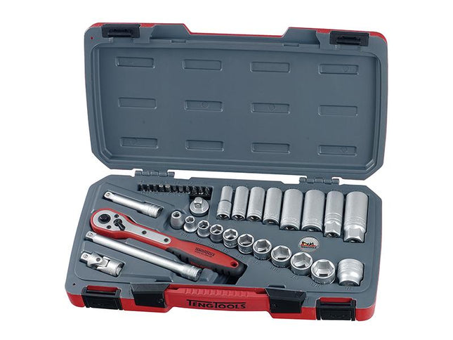 Teng T3835Af Socket Set Of 35 A/F 3/8In Drive