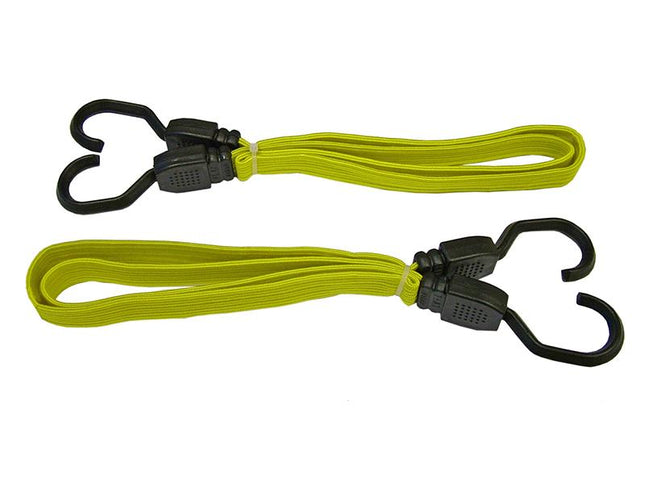 Faithfull Flat Bungee Cord 90Cm (36In) Yellow 2 Piece