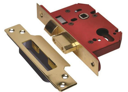 Union Strongbolt 22Eu Eus-Pb-3.0 Euro Sashlock Plated Brass 81Mm 3In