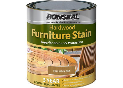Ronseal Ultimate Protection Hardwood Garden Furniture Stain Natural Matt 750Ml