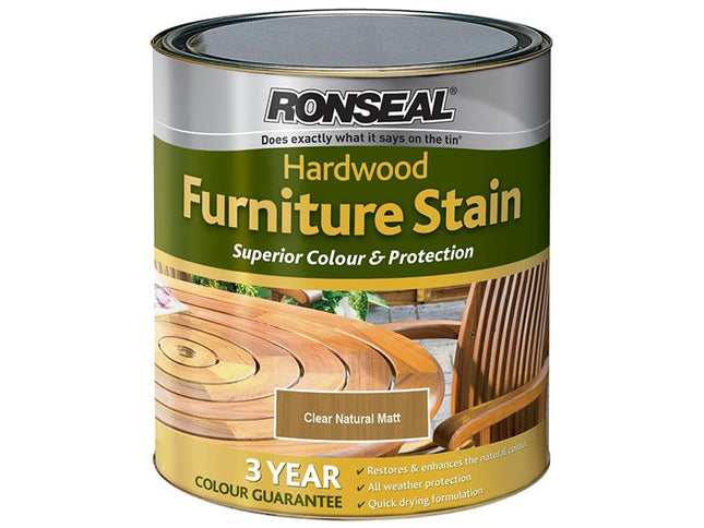 Ronseal Ultimate Protection Hardwood Garden Furniture Stain Natural Matt 750Ml