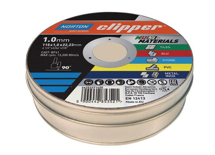 Flexovit Clipper Multi-Materials Cutting Discs 115 X 22.23Mm (Pack 10)