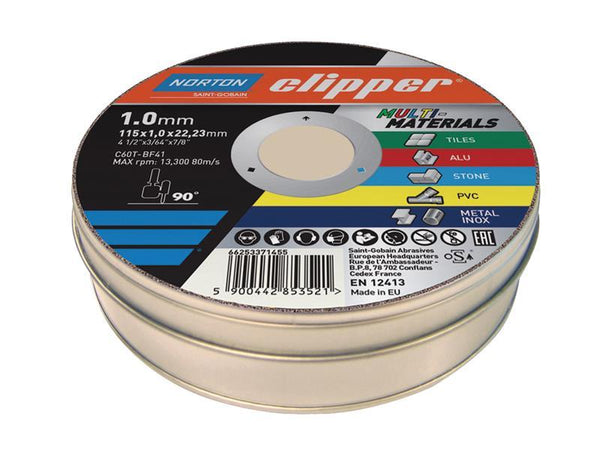 Flexovit Clipper Multi-Materials Cutting Discs 115 X 22.23Mm (Pack 10)