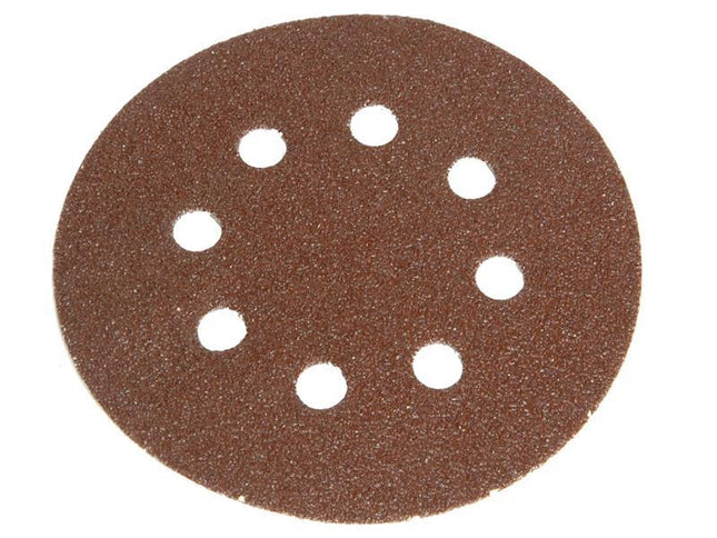 Faithfull Hook & Loop Sanding Disc Did3 Holed 125Mm Very Fine (Pack Of 5)