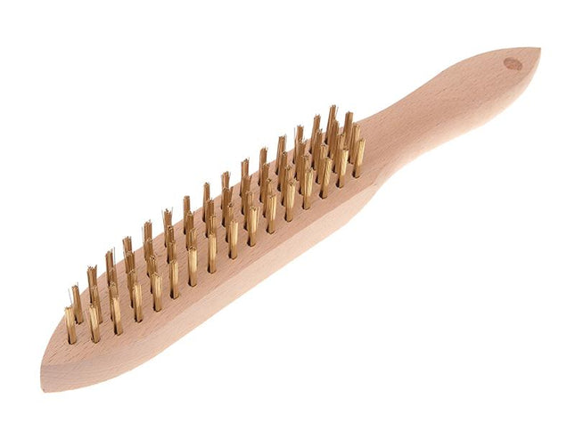 Faithfull 680/B4 Brass Wire Scratch Brush - 4 Row