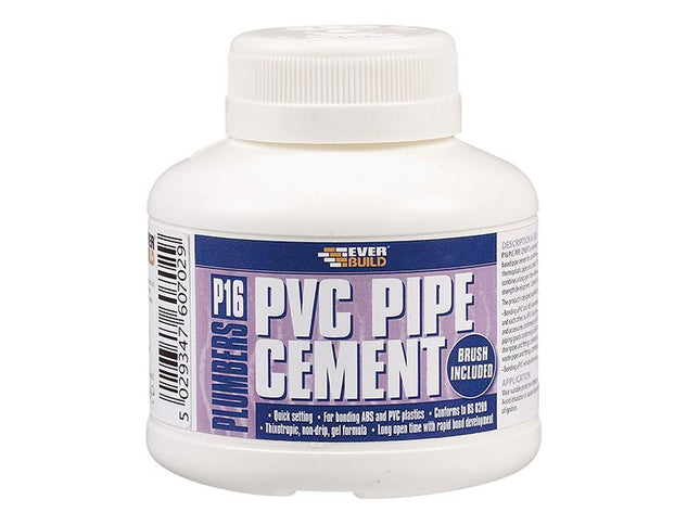 Everbuild P16 Plumber'S Pvc Pipe Cement 250Ml